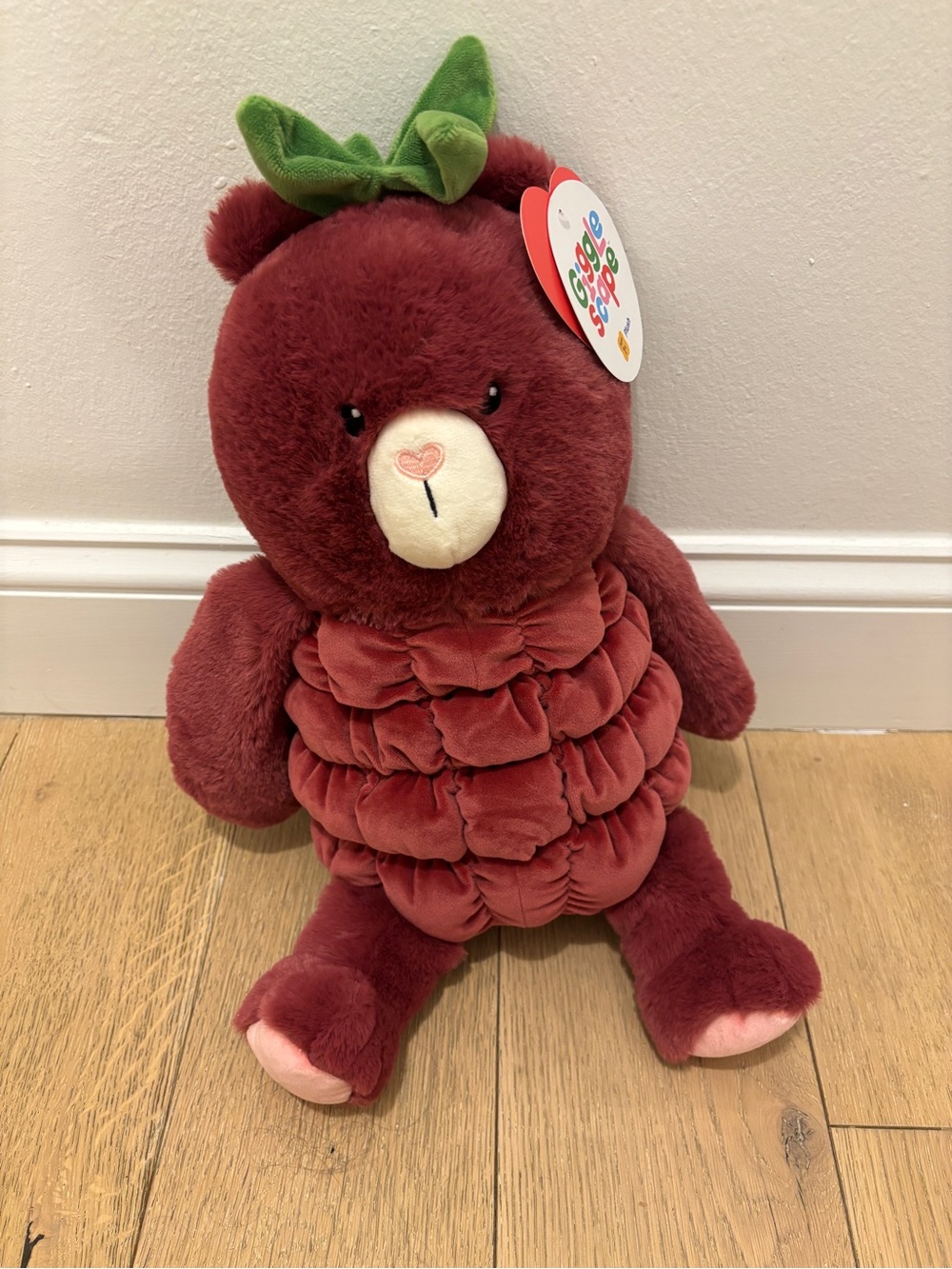NWT Gigglescape Raspberry Bear Plush